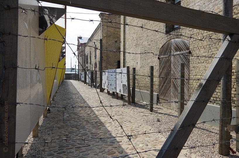 Riga Ghetto Museum 03   looking through barbed wire
